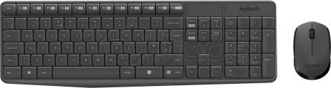 Photo de Pack 2en1 (Clavier/Souris) sans fil Logitech MK235 (Noir)