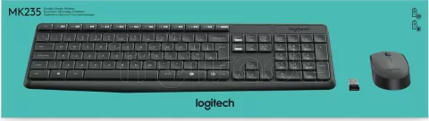 Photo de Pack 2en1 (Clavier/Souris) sans fil Logitech MK235 (Noir)