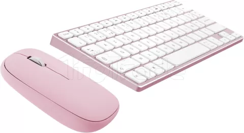 Photo de Pack 2en1 (Clavier/Souris) sans fil T'nB iClick (Rose)