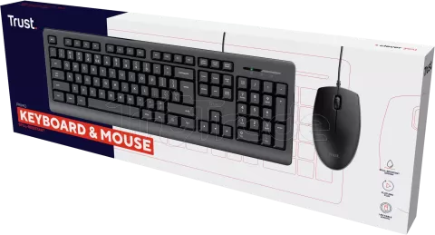 Photo de Pack 2en1 (Clavier/Souris) Trust Primo (Noir)