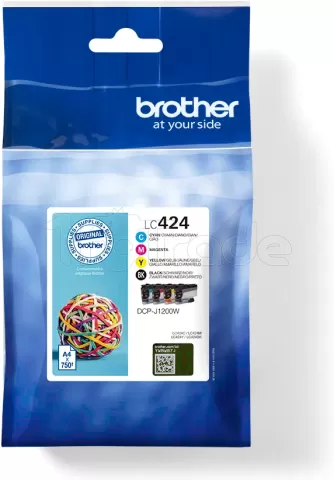 Photo de Pack 4 cartouches d'encre Brother LC-424 VAL (Noir + Couleurs)