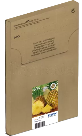 Photo de Pack 4 cartouches d'encre Epson EasyMail Ananas 604 XL (Noir + Couleurs)