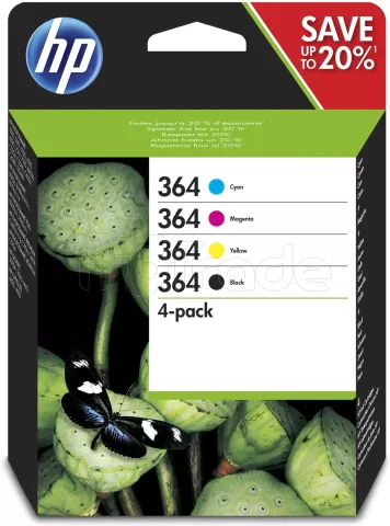 Photo de Pack 4 Cartouches d'encre HP 364 ( Noir, Cyan, Magenta, Jaune)