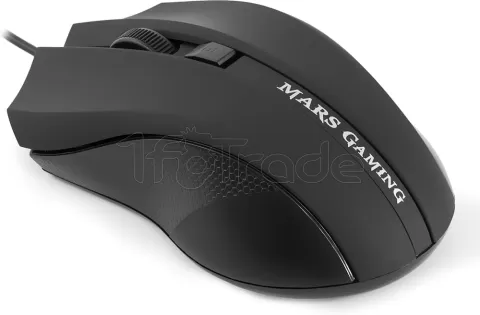 Photo de Pack Gamer 4en1 (Clavier/Souris/Casque/Tapis) Mars Gaming MRCP1 (Noir/Rouge)