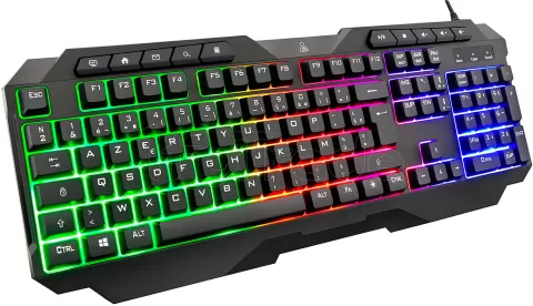 Photo de Pack Gamer 4en1 (Clavier/Souris/Casque/Tapis) The G-Lab Combo Plutonium RGB (Noir)