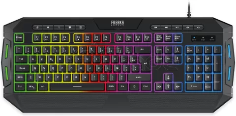 Photo de Pack Gamer 4en1 (Clavier/Souris/Tapis) Freaks & Geeks Polychroma RGB (Noir)