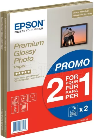 Photo de Pack Papier Photo Epson Prenium glacé 255g/m² - 2x15 feuilles A4