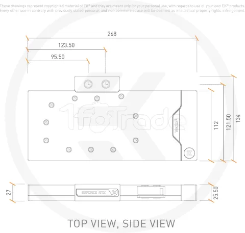 Photo de Plaque arrière Waterblock GPU Ekwb EK-Quantum Vector² RE RTX 3080/90 RGB (Noir)