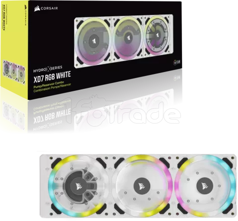 Photo de Pompe Watercooling avec réservoir Corsair Hydro X XD7 RGB (Blanc)