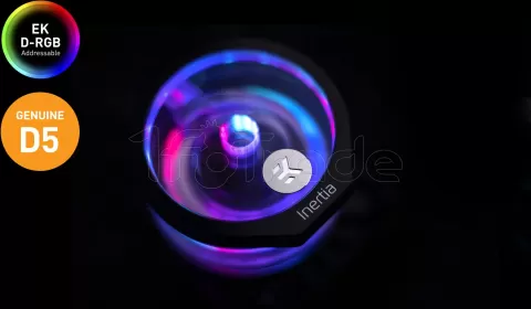 Photo de Pompe Watercooling Ekwb EK-Quantum Inertia D5 PWM RGB (Transparent)