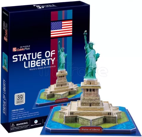 Photo de Puzzle 3D CubicFun - La Statue de la Liberté (39 pièces)