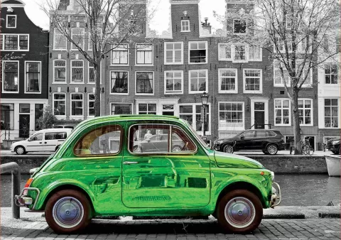 Photo de Puzzle Educa - Voiture à Amsterdam (1000 pièces)