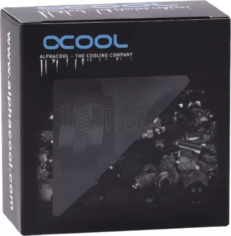 Photo de Raccord à compression pour Tube Ø13mm Alphacool Eiszapfen Pro (Noir)