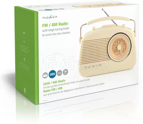 Photo de Radio FM Portable Nedis (Beige)