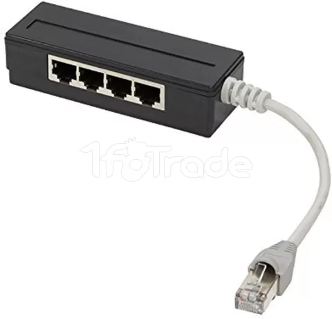 Photo de Répartiteur Logilink 1x RJ45 M vers 4x RJ45 F 0,15m