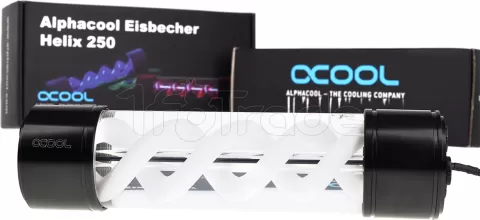 Photo de Réservoir Alphacool Eisbecher Helix 250 (Transparent/Noir/Blanc)