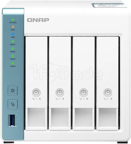 Photo de Serveur NAS Qnap TS-431P3 2Go - 4 baies (Blanc/Bleu)