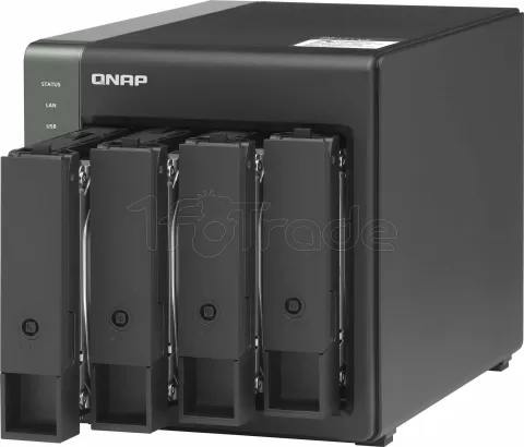 Photo de Serveur NAS Qnap TS-431X3 4Go - 4 baies (Noir/Vert)