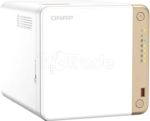 Photo de Serveur NAS Qnap TS-462 4Go - 4 baies (Blanc/Or)