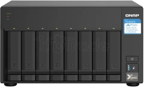 Photo de Serveur NAS Qnap TS-832PX 4Go - 8 baies (Noir)