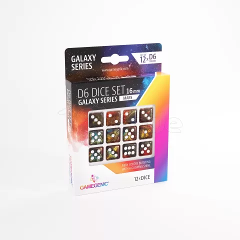 Photo de Set de 12 Dés D6 Gamegenic - Galaxy Series : Mars