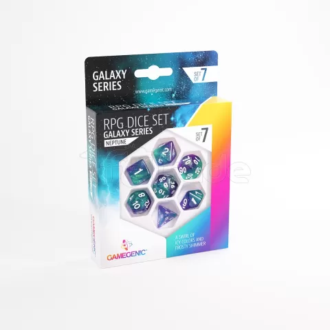 Photo de Set de 7 Dés Jdr Gamegenic - Galaxy Series : Neptune