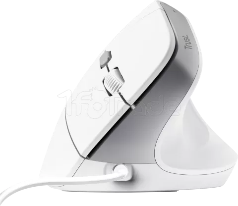 Photo de Souris filaire ergonomique Trust Bayo II (Blanc)