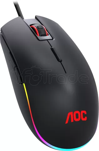 Photo de Souris filaire Gamer AOC GM500 RGB (Noir)