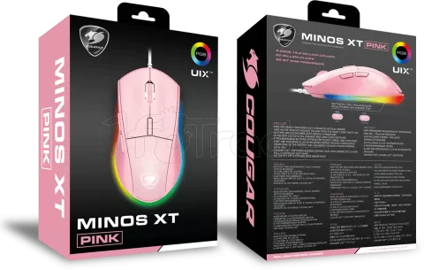 Photo de Souris filaire Gamer Cougar Minos XT RGB (Rose)