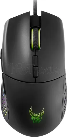 Photo de Souris filaire Gamer Ergonomique L33T Gaming Gungnir RGB (Noir)