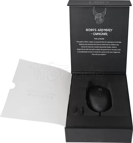 Photo de Souris filaire Gamer Ergonomique L33T Gaming Gungnir RGB (Noir)