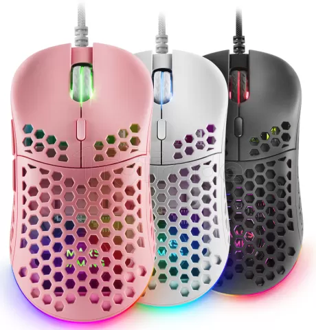 Photo de Souris filaire Gamer Mars Gaming MM55 RGB (Rose)