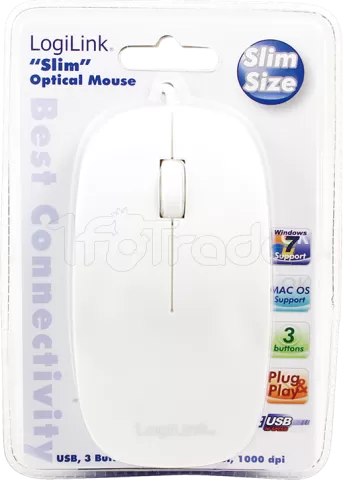 Photo de Souris filaire LogiLink ID0062 Slim (Blanc)