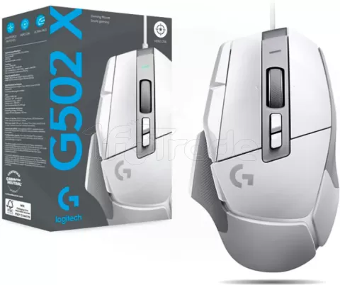 Photo de Souris filaire Logitech G502 X (Blanc)