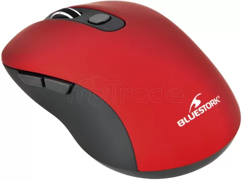 Photo de Souris sans fil Bluestork Office60 (Noir/Rouge)