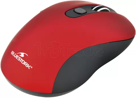 Photo de Souris sans fil Bluestork Office60 (Noir/Rouge)