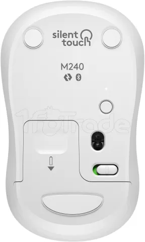 Photo de Souris sans fil Bluetooth Logitech M240 Silent (Blanc)