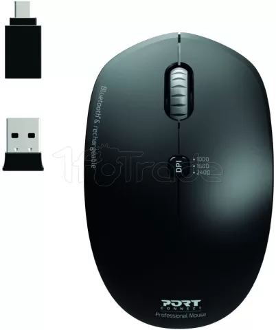 Photo de Souris sans fil Bluetooth Port Designs Combo Pro Silent Click (Noir)