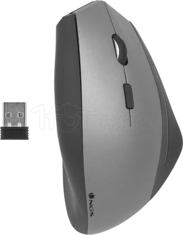 Photo de Souris sans fil ergonomique NGS Evo Zen (Gris)