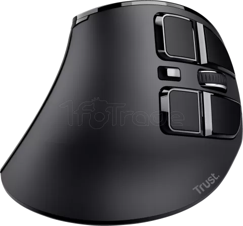 Photo de Souris sans fil ergonomique Trust Verticale pour droitier Voxx (Noir)