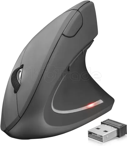 Photo de Souris sans fil ergonomique Trust Verto (Noir)