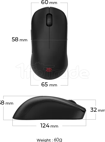 Photo de Souris sans fil Gamer Benq Zowie U2 - M (Noir)