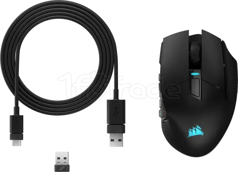 Photo de Souris sans fil Gamer Corsair Scimitar Elite RGB (Noir)