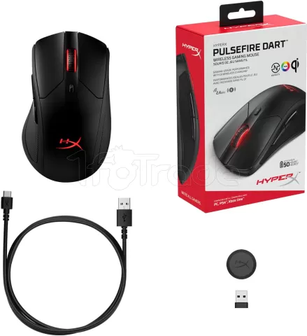 Photo de Souris sans fil Gamer HyperX Pulsefire Dart RGB (Noir)