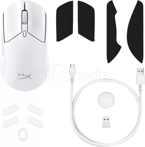 Photo de Souris sans fil Gamer HyperX Pulsefire Haste 2 RGB (Blanc)