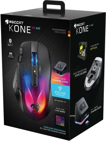 Photo de Souris sans fil Gamer Roccat Kone XP Air RGB (Noir)