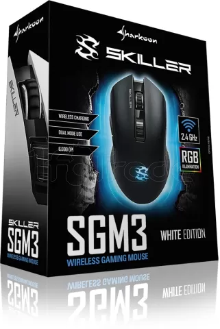 Photo de Souris sans fil Gamer Sharkoon Skiller SGM3 RGB (Noir)