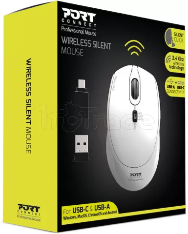 Photo de Souris sans fil Port Designs Pro Silent Click (Blanc)