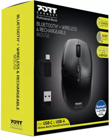 Photo de Souris sans fil Port Designs Pro Silent Click (Noir)