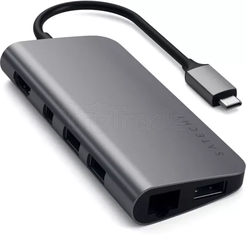 Photo de Station d'accueil portable USB-C 3.0 Satechi Aluminium Multmedia (Gris)